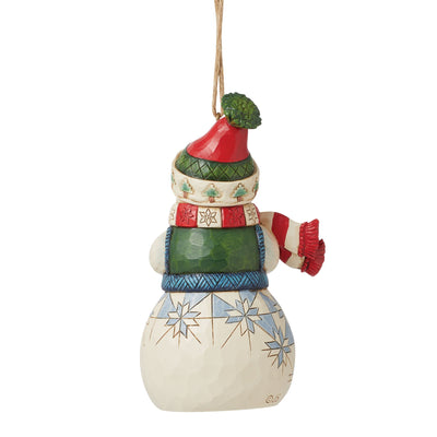 Snowman with Cocoa Hanging Ornament - Heartwood Creek by Jim Shore