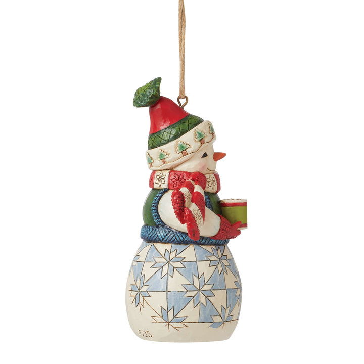 Snowman with Cocoa Hanging Ornament - Heartwood Creek by Jim Shore