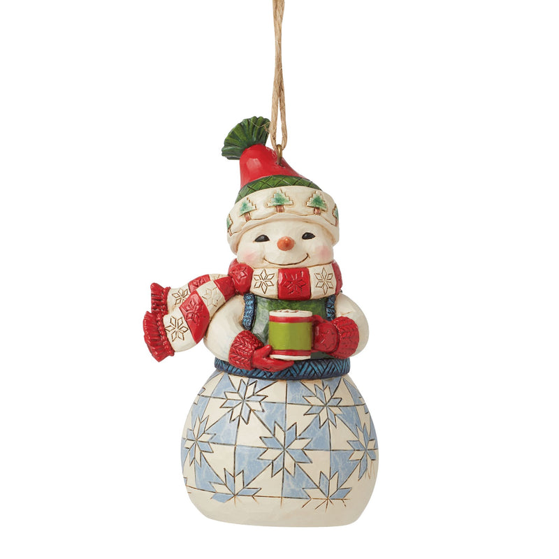 Snowman with Cocoa Hanging Ornament - Heartwood Creek by Jim Shore