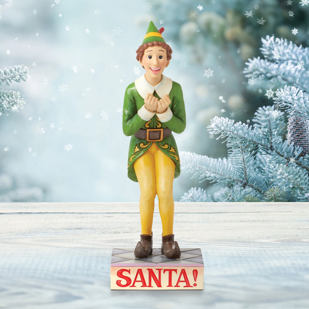 SANTA| I Know Him| (Excited Buddy the Elf Figurine) - Elf by Jim Shore