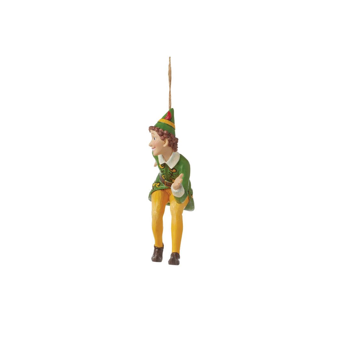 Crouching Buddy the Elf Hanging Ornament - Elf by Jim Shore