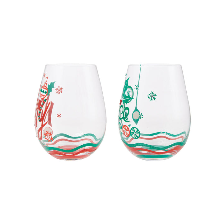 Naughty & Nice Stemless (set of 2)