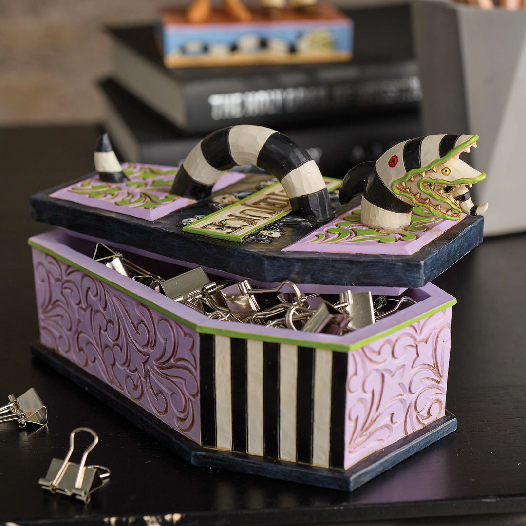 Serpentine Secrets (Beetlejuice Sandworm Coffin Trinket Box) - Beetlejuice by Jim Shore