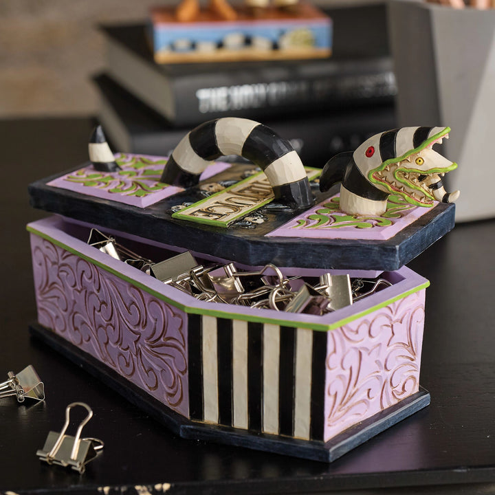 Serpentine Secrets (Beetlejuice Sandworm Coffin Trinket Box) - Beetlejuice by Jim Shore