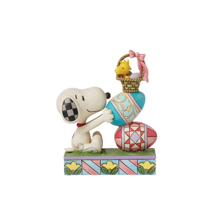 Eggcellent Tower (Snoopy & Woodstock Stacked Easter Eggs Figurine) - Peanuts byJim Shore