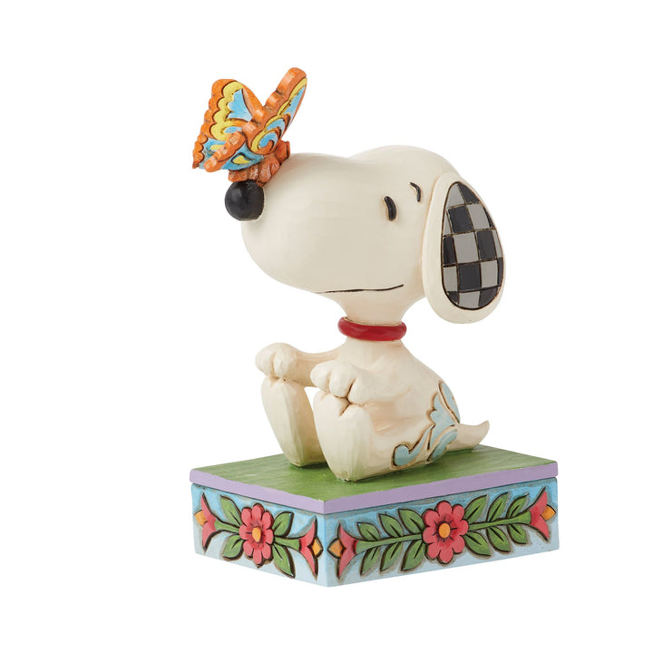 The Perfect Landing (Snoopy with Butterfly on Nose Figurine) - Peanuts by Jim Shore