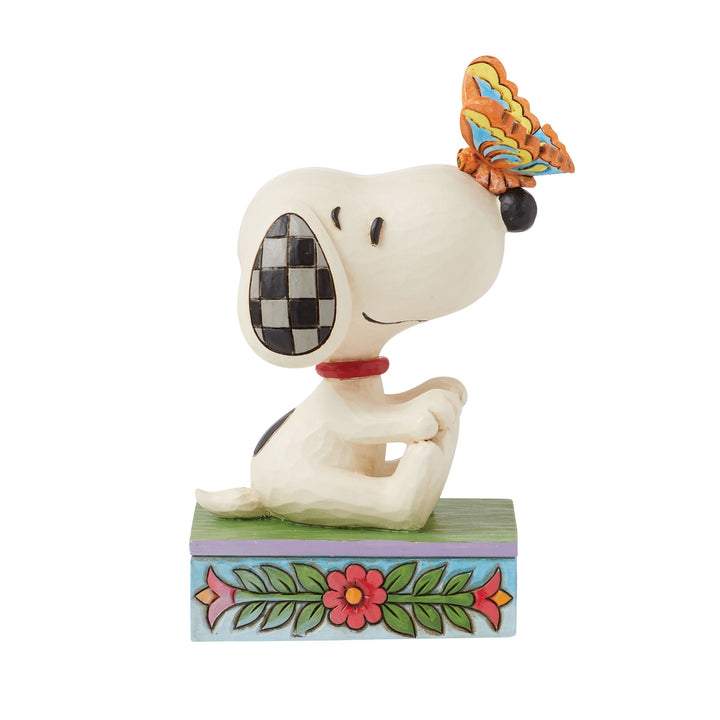 The Perfect Landing (Snoopy with Butterfly on Nose Figurine) - Peanuts by Jim Shore