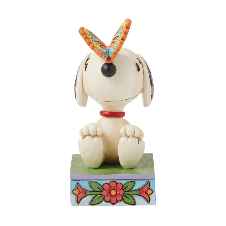 The Perfect Landing (Snoopy with Butterfly on Nose Figurine) - Peanuts by Jim Shore