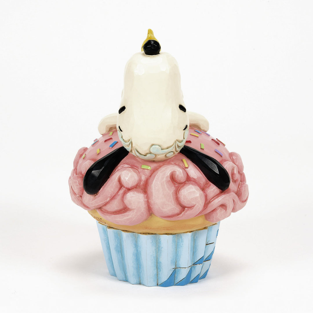 Sprinkle Snooze (Snoopy Laying on Cupcake Figurine) - Peanuts by Jim Shore