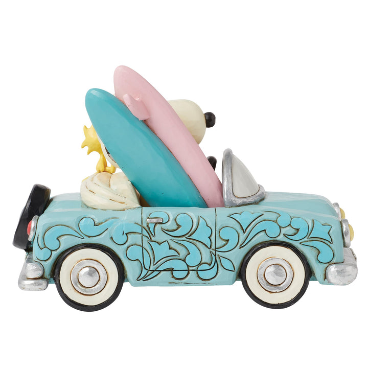 Sunny Drives and Surfing Waves (Snoopy Surfboard Car Figurine) - Peanuts by JimShore