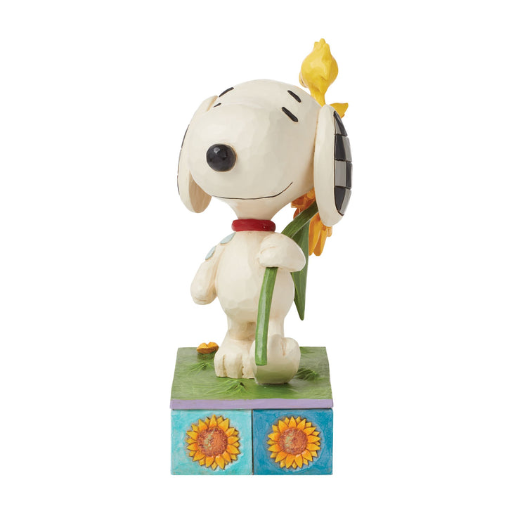 Sunsational Friendship (Snoopy Sunflower Figurine) - Peanuts by Jim Shore