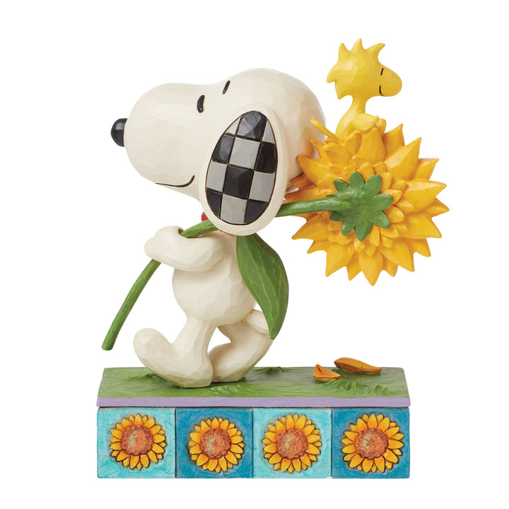 Sunsational Friendship (Snoopy Sunflower Figurine) - Peanuts by Jim Shore