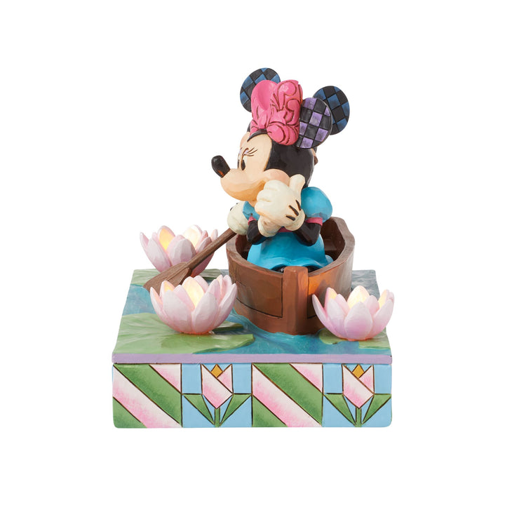 Row-mance is in the Air (Mickey & Minnie in a Rowboat Light-up Figurine) - Disney Traditions by Jim Shore