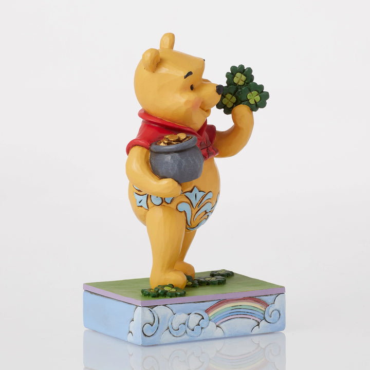 Lucky Ol' Bear (Winnie the Pooh with Clover Figurine) - Disney Traditions by JimShore