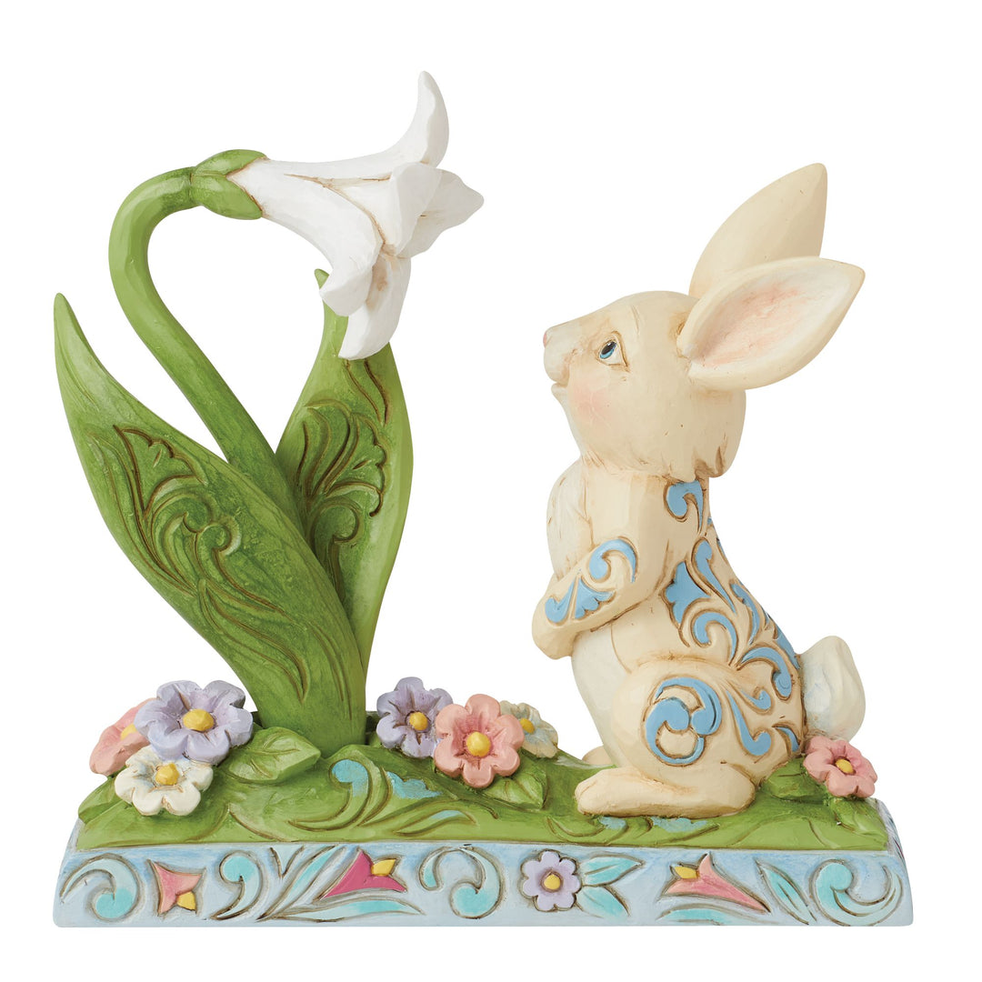 Scent of Spring (Bunny & Lilly Figurine) - Heartwood Creek by Jim Shore