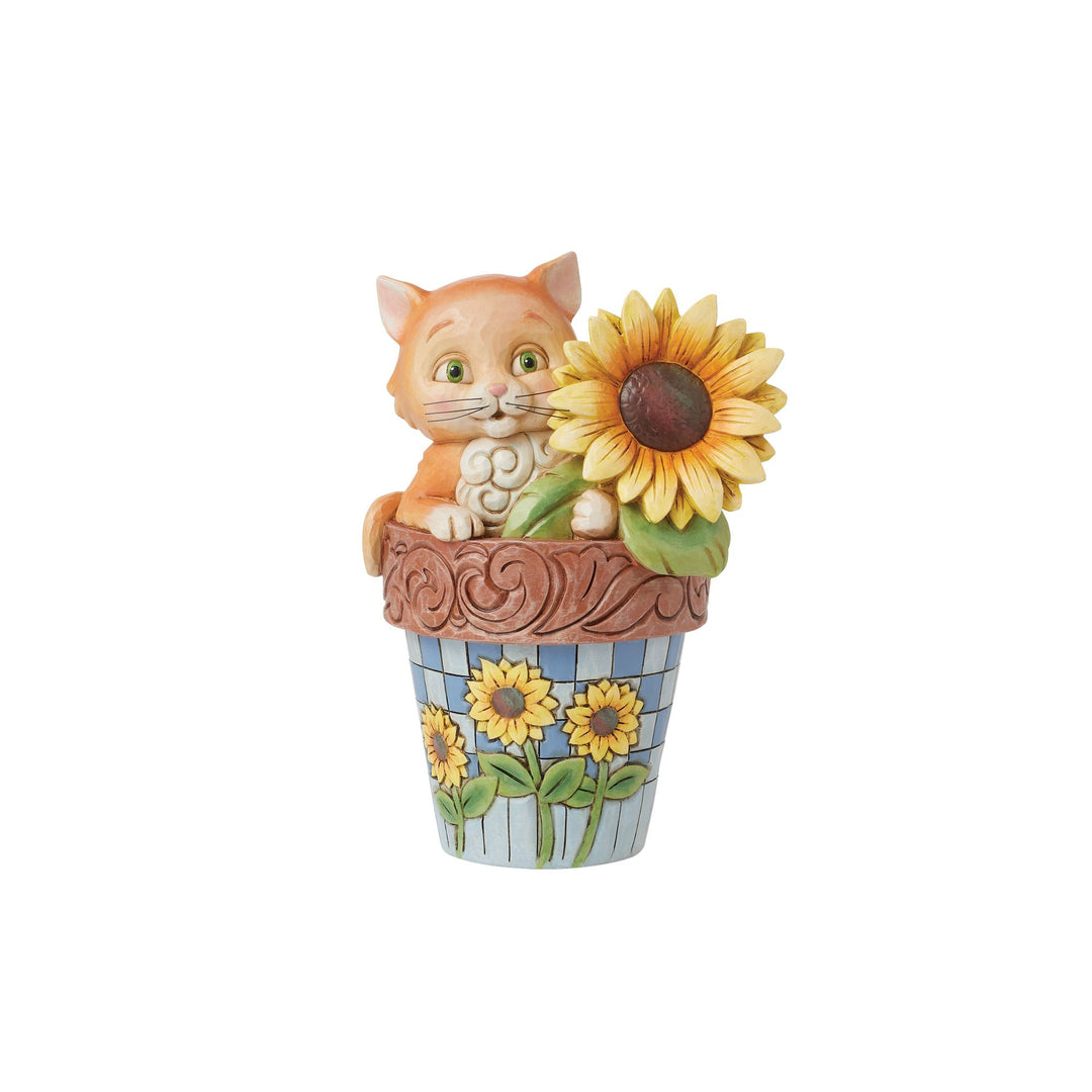 Paws 'n' Petals (Cat in Flowerpot Figurine) - Heartwood Creek by Jim Shore