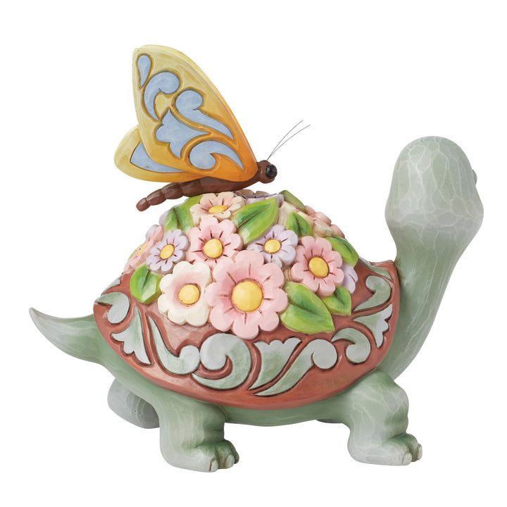 A Delicate Friendship (Turtle with Flower Shell Figurine) - Heartwood Creek by Jim Shore