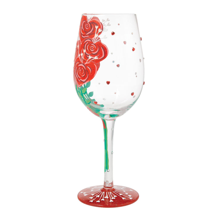 Rose Bouquet Wine Glass by Lolita