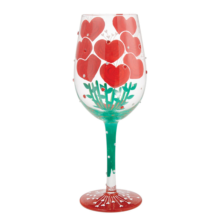 Rose Bouquet Wine Glass by Lolita