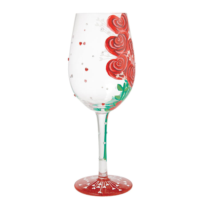 Rose Bouquet Wine Glass by Lolita