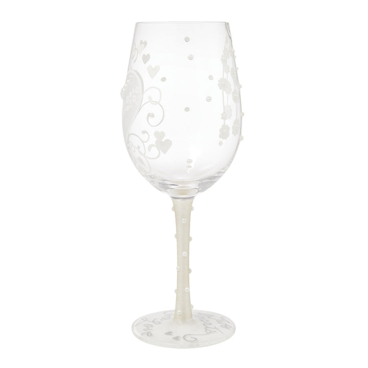 Two hearts One Love Bride Wine Glass Designs by Lolita