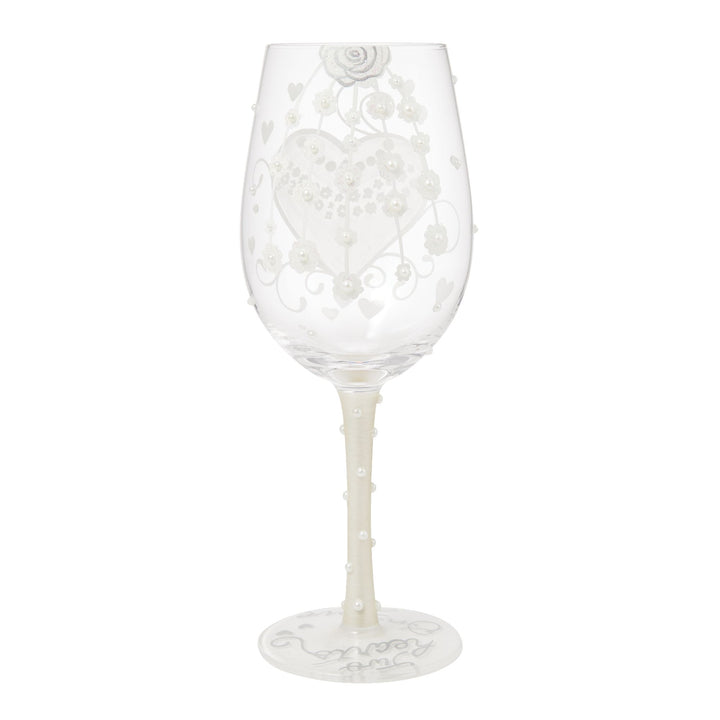 Two hearts One Love Bride Wine Glass Designs by Lolita