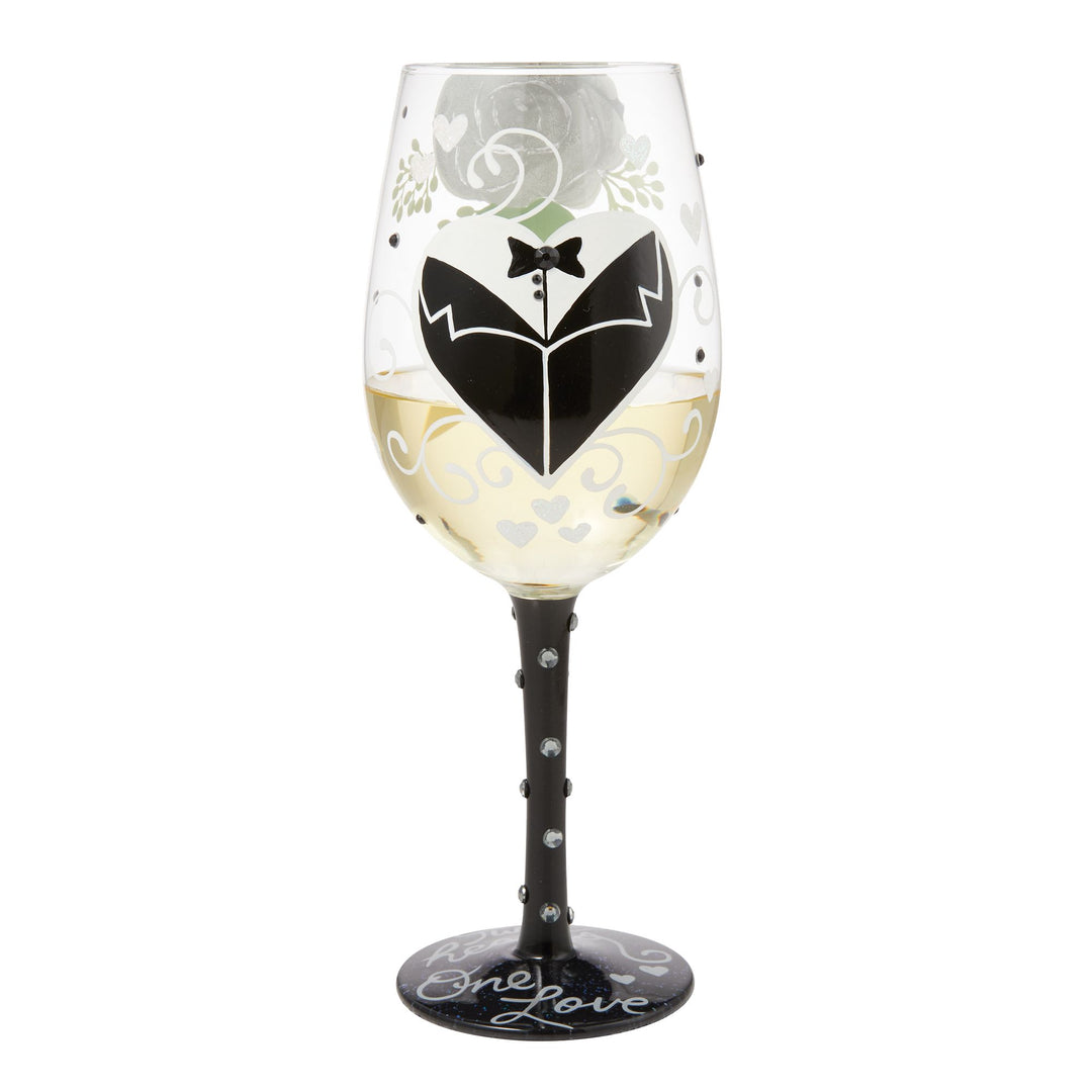 Two Hearts One Love Wine Glass Designs by Lolita