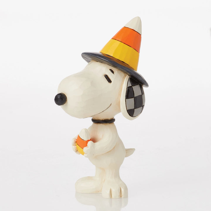 Snoopy with Candy Corn Hat Mini Figurine - Peanuts by Jim Shore