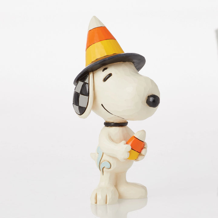 Snoopy with Candy Corn Hat Mini Figurine - Peanuts by Jim Shore