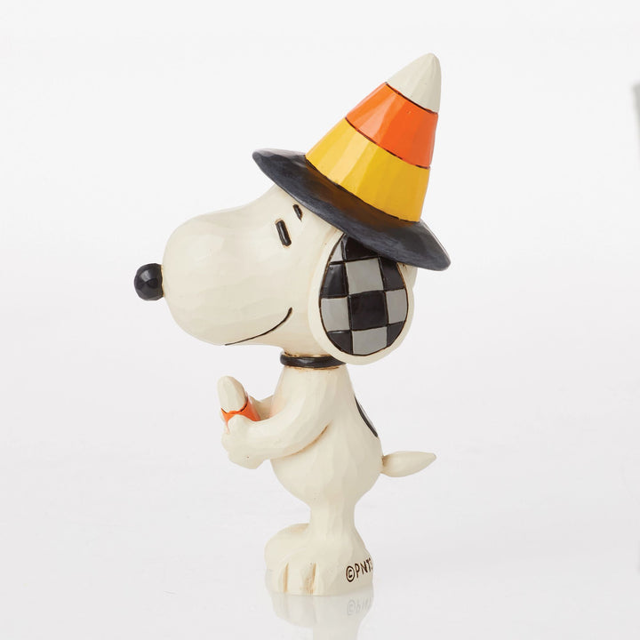 Snoopy with Candy Corn Hat Mini Figurine - Peanuts by Jim Shore