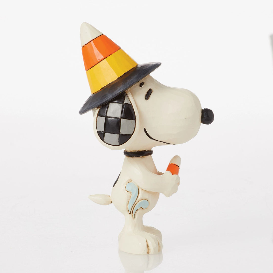 Snoopy with Candy Corn Hat Mini Figurine - Peanuts by Jim Shore