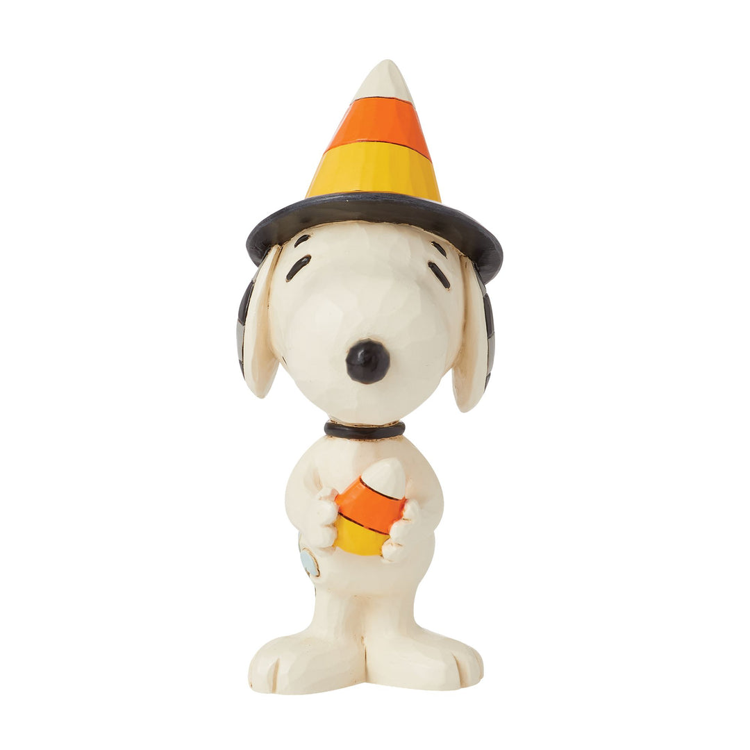 Snoopy with Candy Corn Hat Mini Figurine - Peanuts by Jim Shore