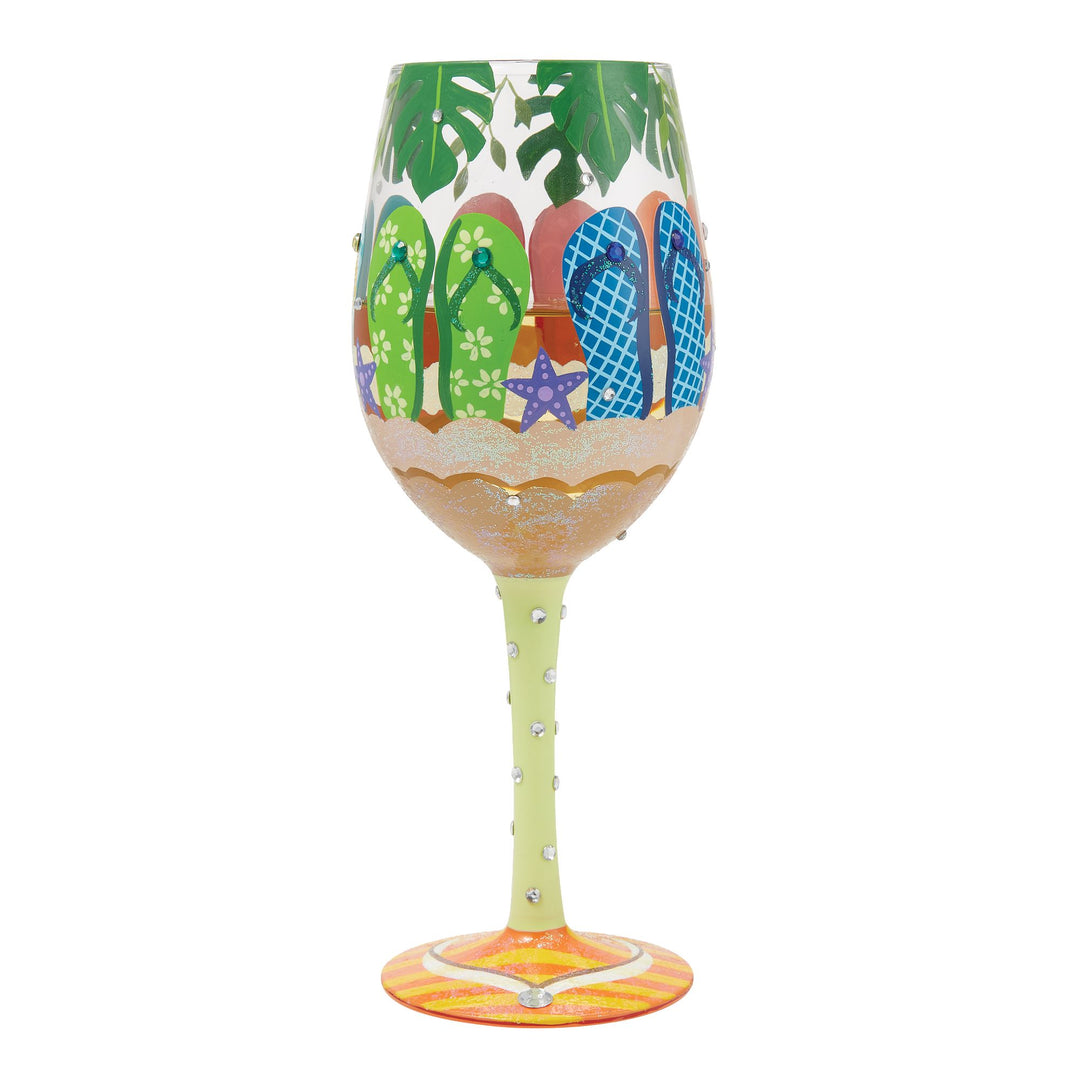 Stuck in the Sand Wine Glass Designs by Lolita