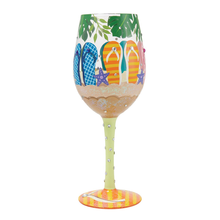 Stuck in the Sand Wine Glass Designs by Lolita