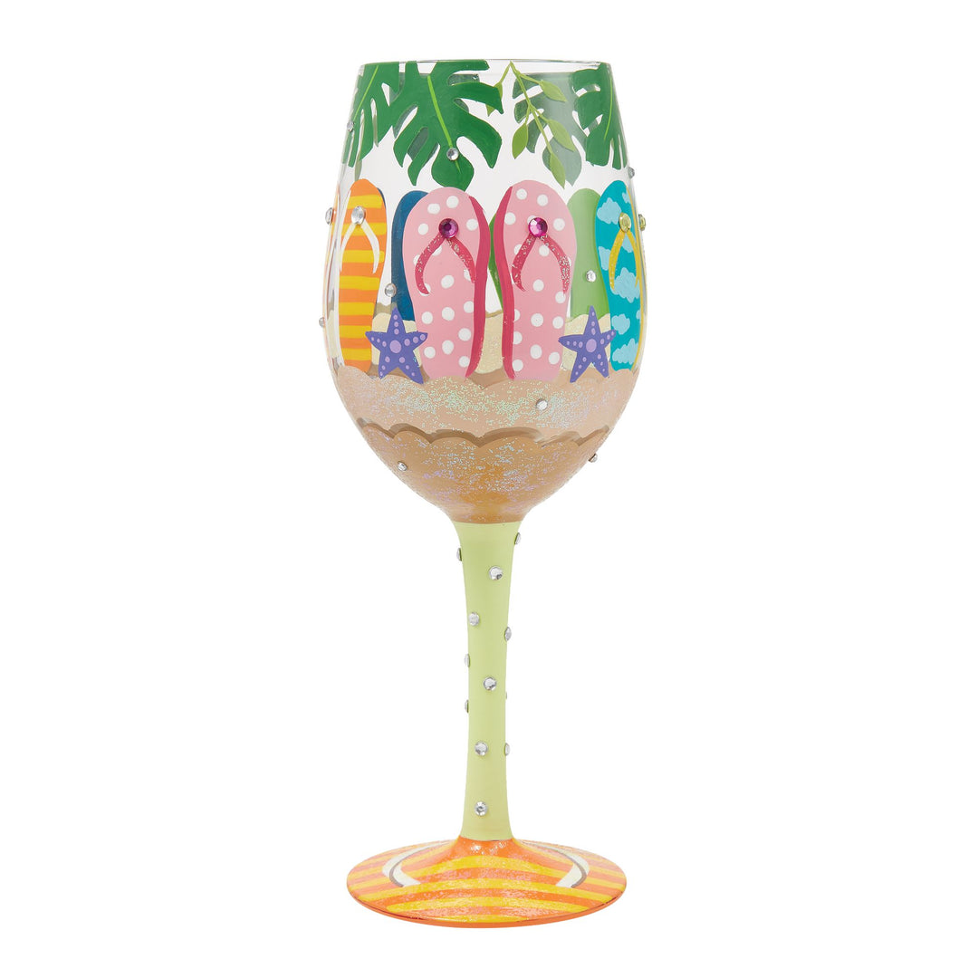 Stuck in the Sand Wine Glass Designs by Lolita