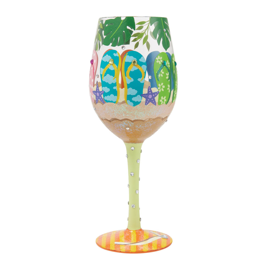 Stuck in the Sand Wine Glass Designs by Lolita