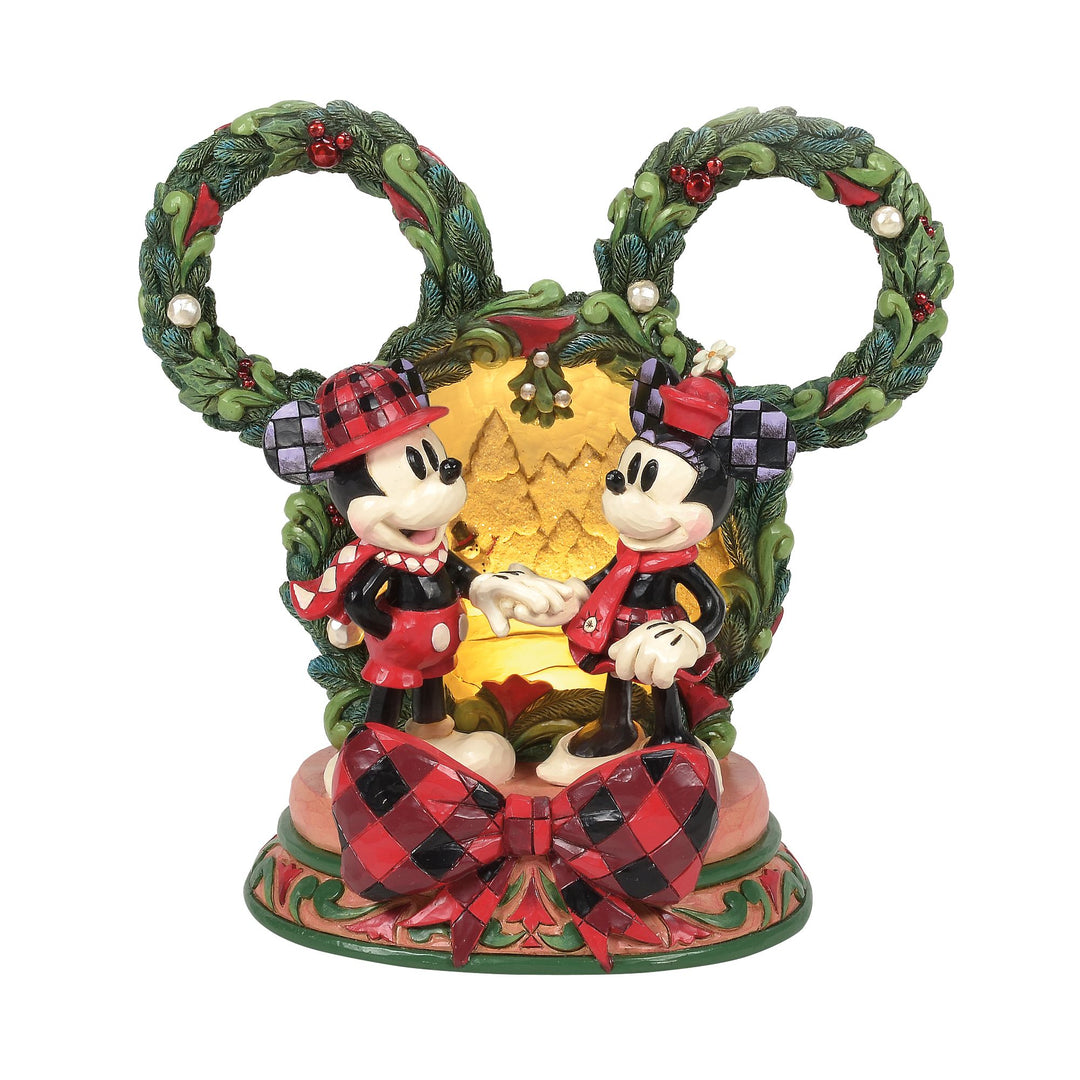 Magical Winter Moments (Mickey & Minnie Diorama) - Disney Traditions by Jim Shore