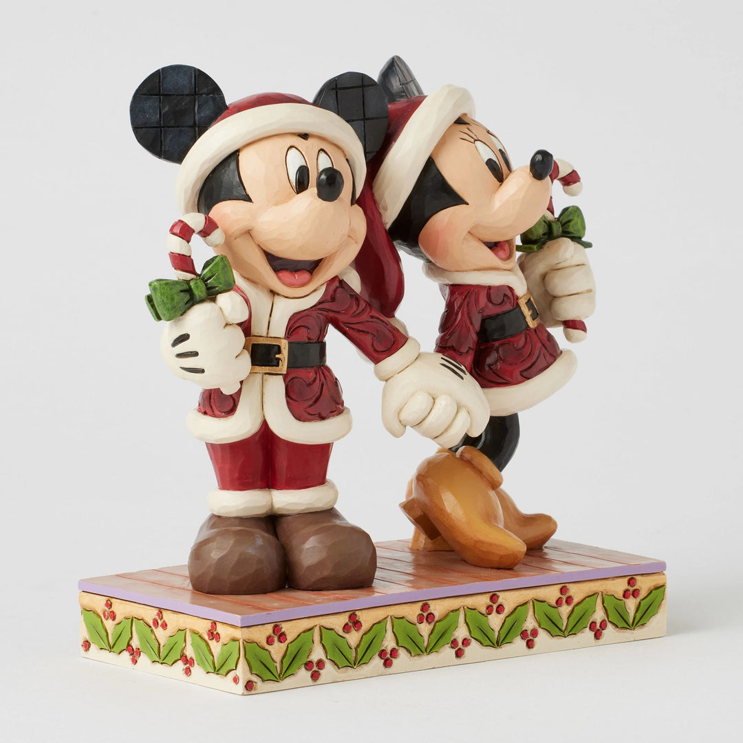 Candy Cane Christmas (Mickey & Minnie with Candy Canes) - Disney Traditions by Jim Shore