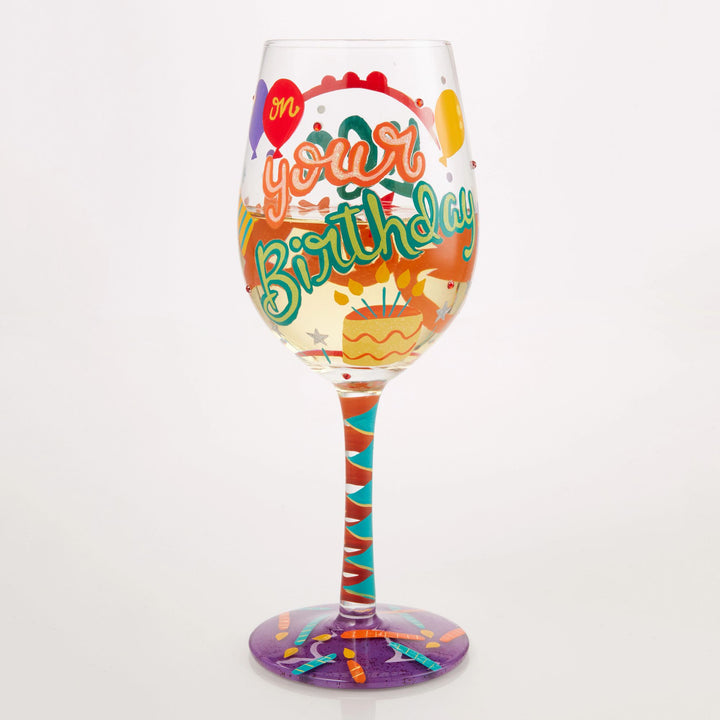 Life is Better on your Birthday Wine Glass by Lolita