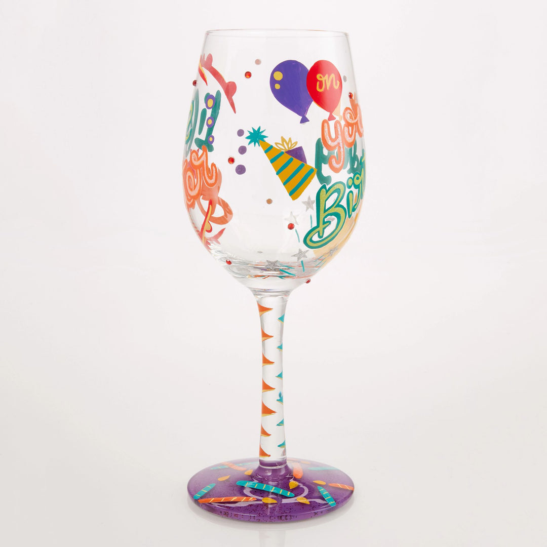 Life is Better on your Birthday Wine Glass by Lolita