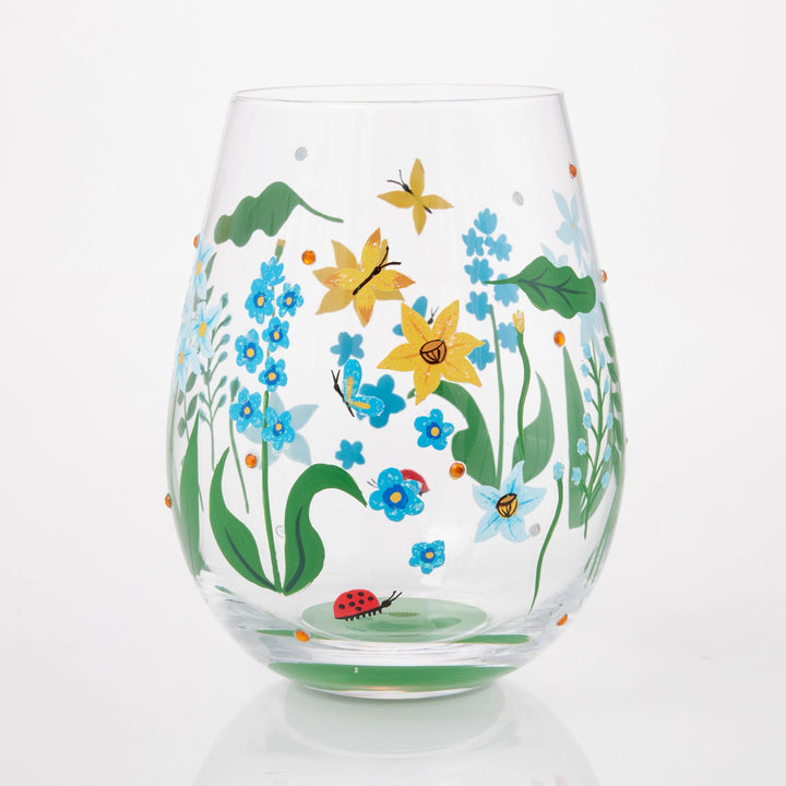 Floral Fields Stemless Glass by Lolita