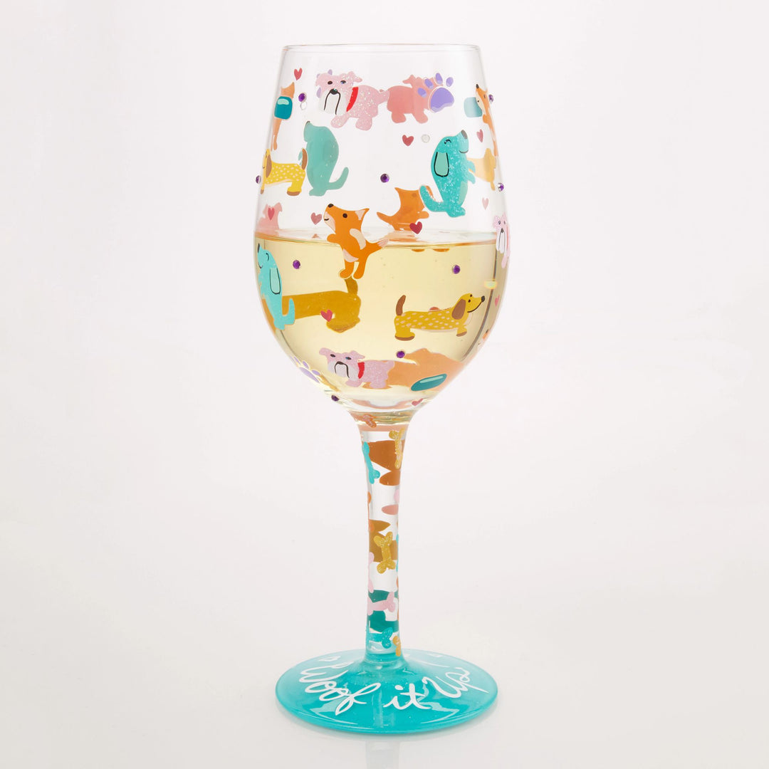 Woof it Up Wine Glass by Lolita