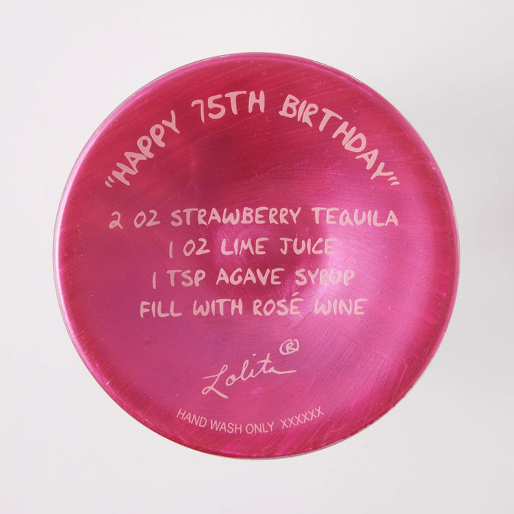 Happy 75th Birthday Wine Glass by Lolita