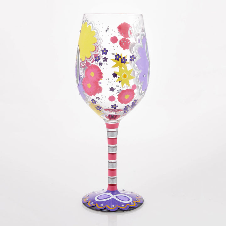 Happy 80th Birthday Wine Glass by Lolita