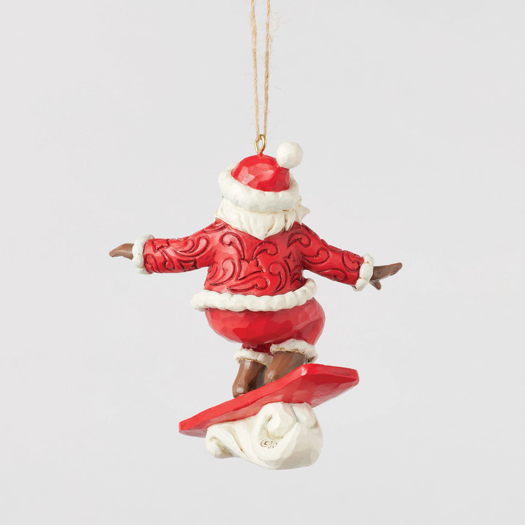 Snowboarding Santa Hanging Ornament - Heartwood Creek by Jim Shore