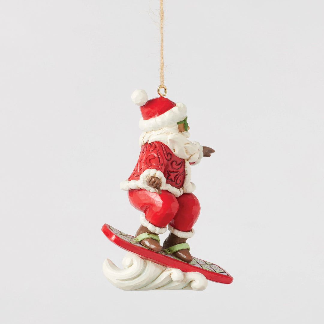 Snowboarding Santa Hanging Ornament - Heartwood Creek by Jim Shore