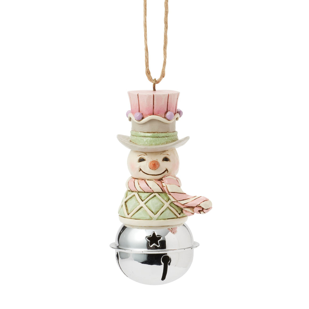 Sweets Snowman on Bell Hanging Ornament - Heartwood Creek by Jim Shore