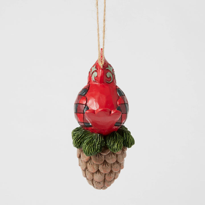 Cardinal on a Pinecone Hanging Ornament - Heartwood Creek by Jim Shore