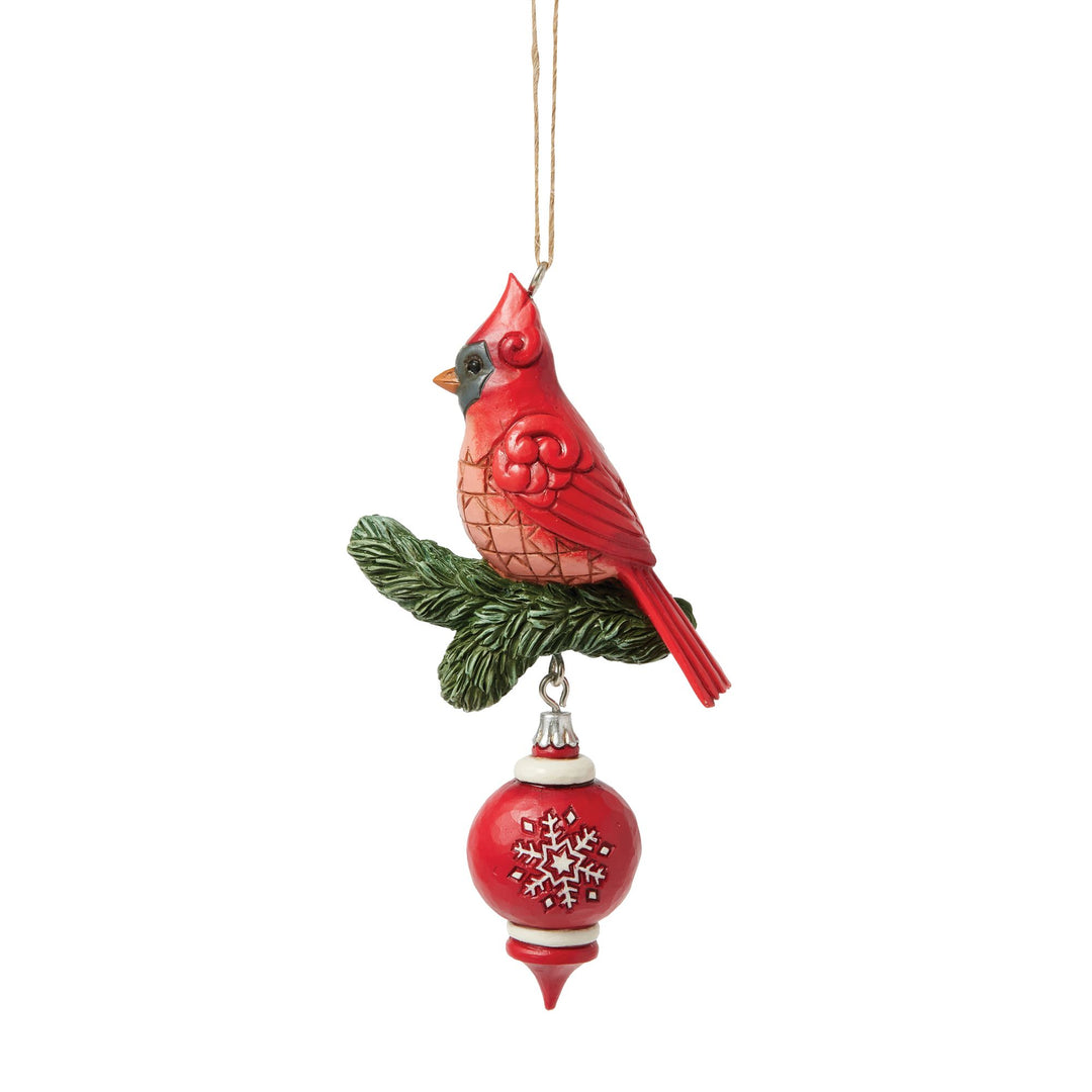 Nordic Noel Cardinal Hanging Ornament - Heartwood Creek by Jim Shore