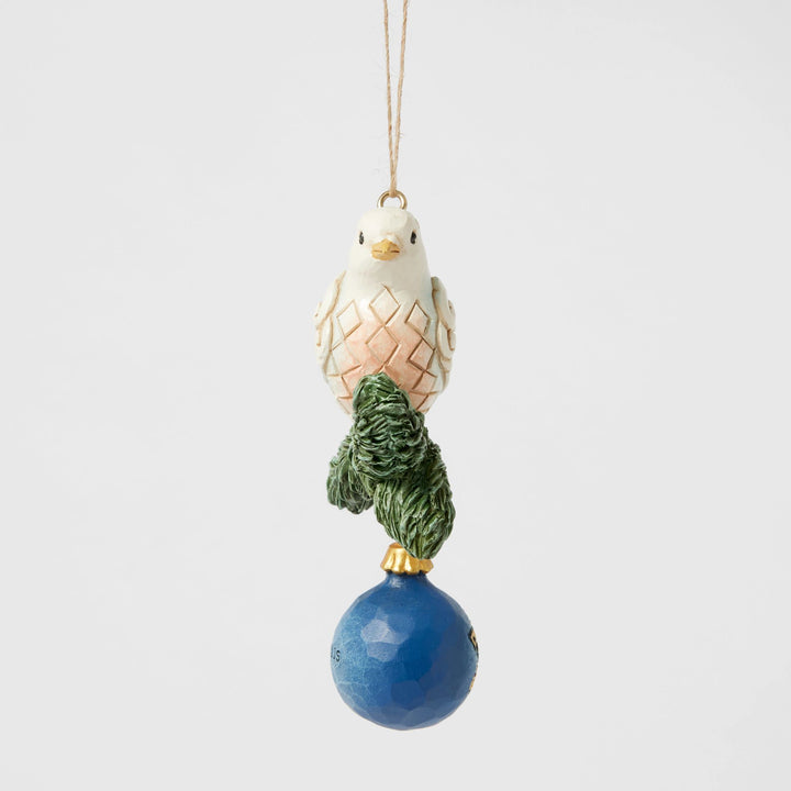 Blue and Gold Dove Hanging Ornament - Heartwood Creek by Jim Shore